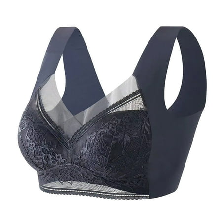 Racerback Full Figure Underwire Front Closure Unlined Bra For Large Bust No Underwire Comfortable Bras Comfort Sports Bra Underwear
