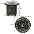 thumbnail image 4 of Noble House Liam Outdoor 4 Seater Wicker Swivel Chair and Fire Pit Set Brown, 4 of 16