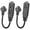 Black, variant on HITRENDS 1ft Short Power Extension Cord, 3 Outlet 3 Prong Grounded, 16AWG 13A 125V 1625W, White 2‑Pack
