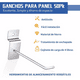 thumbnail image 4 of Gancho Blister Panel Ranurado Exhibipanel 20 cm 50 Piezas, Plata, 4 of 5