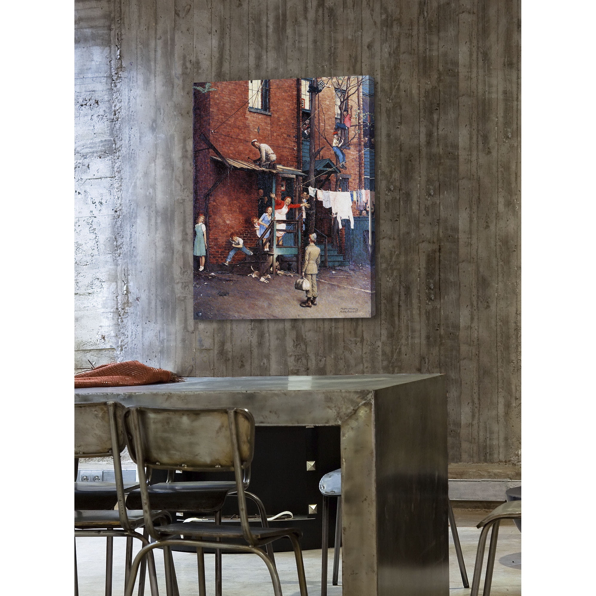 Marmont Hill "Homecoming G.I." by Norman Rockwell Painting Print on Canvas