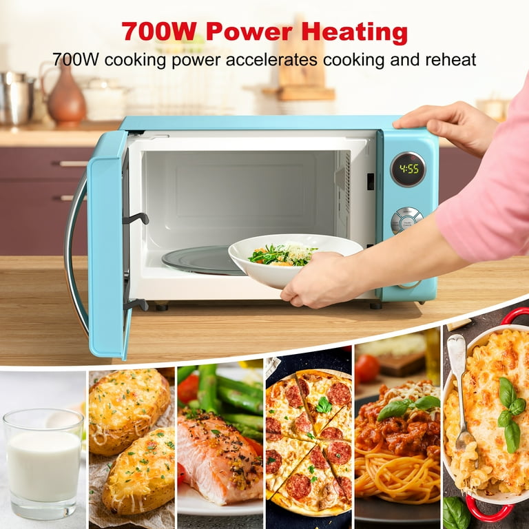 Galanz 0.7 Cu ft Retro Countertop Microwave Oven, 700 Watts