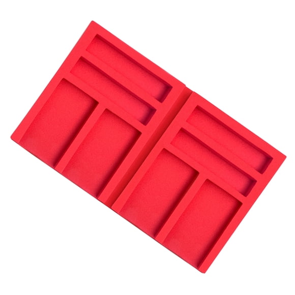 Bearachild Bandeja de perforación de punto de pintura de diamante Artesanía Rojo bandeja de almacenamiento Bearachild HA002933-05