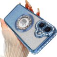 thumbnail image 1 of Compatible with iPhone 17 Magnetic Glitter Case Compatible with Magsafe Luxury Bling Rhinestone Case with Logo View Plating Sparkle Diamond Camera Lens Protection for Women Girls, 1 of 6