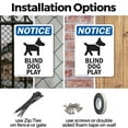 thumbnail image 3 of (2 Pack) Blind Dog At Play OSHA Notice Sign 7 Inch X 10 Inch Indoor / Outdoor Rust-Free Aluminum Metal Signs for Workplace, Workshop, and Construction Site, Made in the USA, 3 of 8