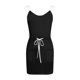 thumbnail image 5 of Vestido mini sin mangas con tirantes, bolsillos y cuello en V liso para mujer. Vestido informal de verano para la playa., 5 of 5