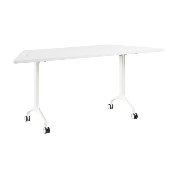 Synergy 72-inch Trapezoid Modular Conference Table in White - Engineered Wood