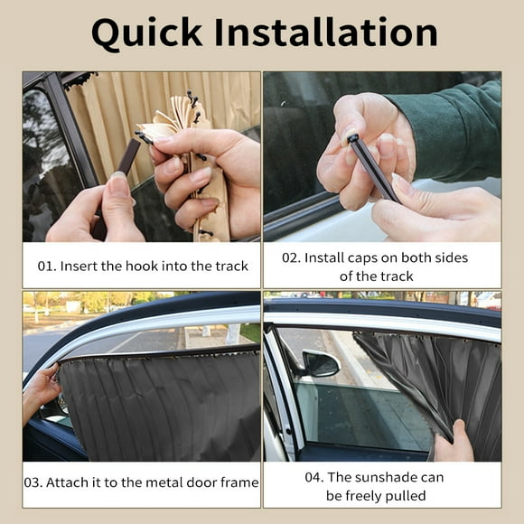 Sun Shades,Auto Cooler Side Window Sun Shades Window Sun Pcs Sunshades 4 Pcs Curtain Blinds Shades 4 Blinds Covers Sunshades Curtain Covers Auto 4 Car Sunscreen