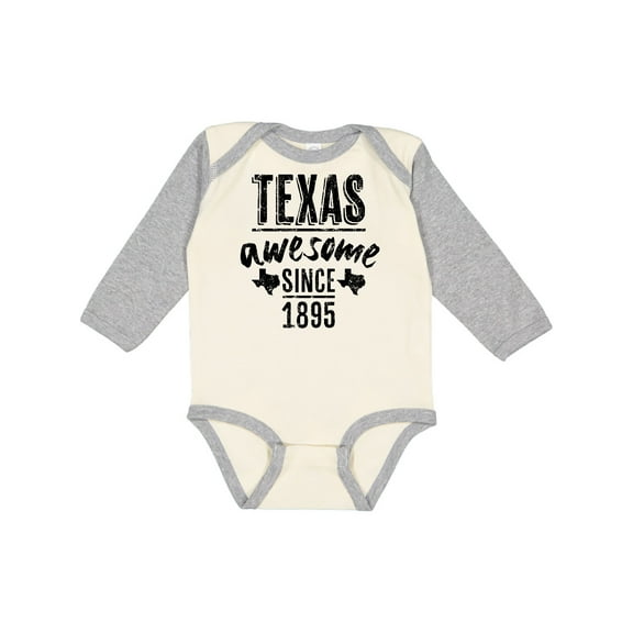 Inktastic Texas Awesome Since 1895 Boys or Girls Long Sleeve Baby Bodysuit
