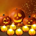 thumbnail image 2 of Set de 12 Luces LED Calabaza de Halloween DOSYU Decoración Segura, 2 of 5