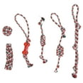 thumbnail image 2 of Dog Rope Toys, Clean Teeth Interactive Colored Prevents Boredom Christmas Dog Rope Toy  for Training for Grasping, 2 of 7