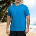 thumbnail image 2 of Leidass Men's T Shirt Short Sleeve UPF 50+ Lightweight Moisture Wicking Crew Neck T-Shirt Casual Summer Tee Shirts Blue XL, 2 of 6
