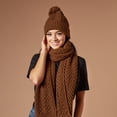 thumbnail image 2 of Cheveron Knit Hat - Brown, 2 of 2