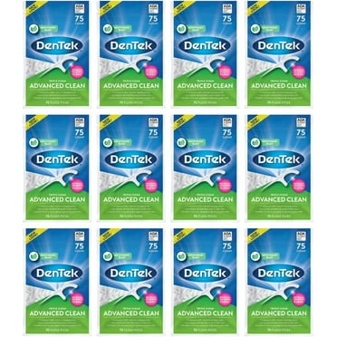 DenTek Triple Advanced Clean Mouthwash Blast Floss Picks, 75 Count, (Pack of 12)