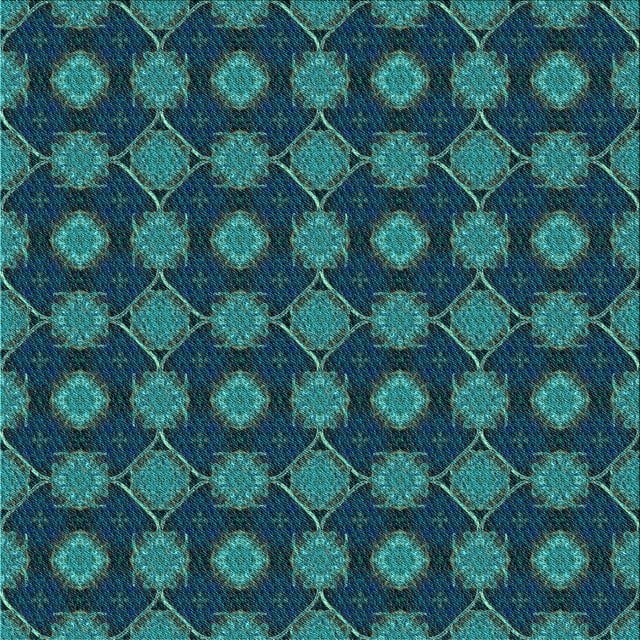 Ahgly Company Machine Washable Indoor Square Transitional Deep-Sea Blue Area Rugs, 7' Square