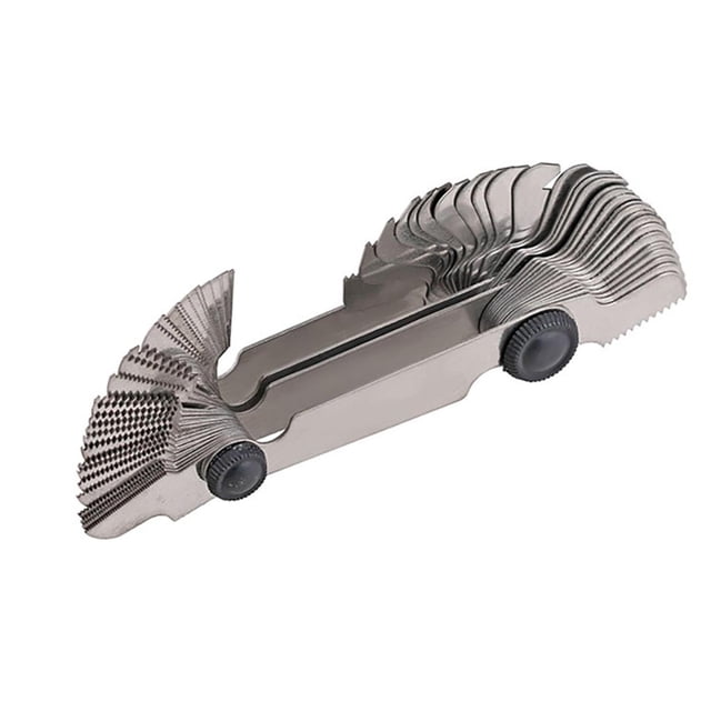 Yuarrent Medidor de paso de rosca británico métrico, herramienta de medición de paso de tornillo de acero inoxidable Herramientas y accesorios para hornear Yuarrent HA016868-00