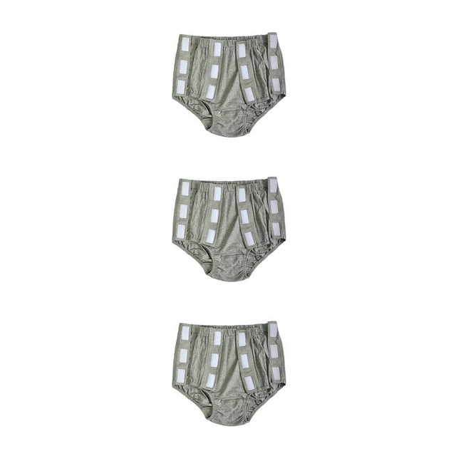 relayinert Premium Culotte Couche Réutilisable pour Incontinence pour Femmes Sécuritaire et Sans Odeur Gris 2TG 3Ensemble