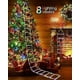 thumbnail image 3 of 9.9Ft Christmas Ladder Lights with Santa Claus - 338 LED Lights, 8 Modes, Timer Memory Function, Mains Powered, Indoor Outdoor Garden Tree Christmas D, 3 of 5