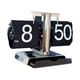 thumbnail image 4 of Reloj de escritorio plegable, reloj de mesa mecánico, reloj de mesa multiusos, diseño vintage, reloj digital plegable. Negro y plateado, 4 of 8