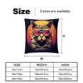 thumbnail image 5 of Cat Retro Set of 2 Velvet Throw Pillow Covers with Unique Patterns in 16x16, 18x18, 20x20 Inches for Throw Pillow Inserts for Various Occasions, 5 of 6