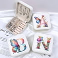 thumbnail image 3 of Personalized bridesmaid gifts - travel jewelry box, perfect for bachelor/bachelorette party gifts - leather letter and flower jewelry organizer, ideal for chief bridesmaids and bridesmaids., 3 of 5