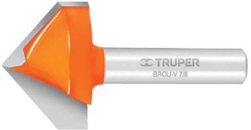BROCA ROUTER CORTE ''V'' 1/2'' X 90° TRUPER 11466 Truper BROU-V 1/2 ...