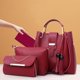 thumbnail image 1 of UAEBM - Conjunto de 3 bolsos y carteras para mujer, con borlas, tipo sobre, tipo cartera, con asa superior, color rojo, 1 of 4