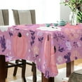 thumbnail image 3 of 54x54 Inch Tablecloth Polyester Square Tablecloth for Home Kitchen Dinner Decor Pink Pastel Cute Halloween Pattern, 3 of 9
