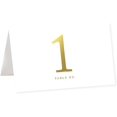 thumbnail image 1 of UrbanMingle Table Tent Place Cards, Metallic Gold Ink Print, Table Number, 1 of 5