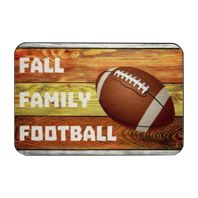 Football and Rugby Field Design Non- Decorative Carpet for Sports Theme Living Room Dining Dorm Bedroom Area Mats