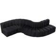 thumbnail image 4 of Meridian Furniture Arc Black Velvet Modular Sectional, 4 of 13