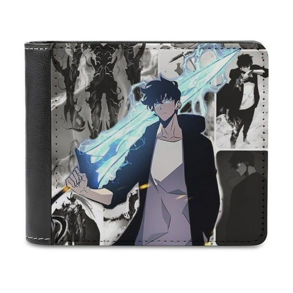 Solo Leveling Slim Bifold Wallet Purse Leather Wallets for Men Women Card Holder Wallets - Thin & Stylish