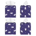 thumbnail image 2 of KLL Astronaut Rabbit Print Tissue Box Cover,Leather Tissue Holder Square Facial Tissue Case Facial Paper Organizer Dispenser for Bathroom, Vanity Countertop, 2 of 7