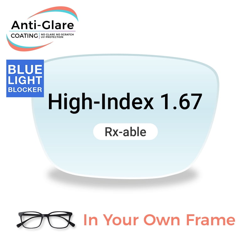 Essilor Single Vision HighIndex 1.67 BlueBlocker Customized