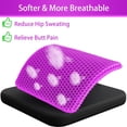 thumbnail image 3 of IRmm Gel Seat Cushion for Long Sitting (Super Large & Thick), Soft & Breathable, Gel Chair Cushion for Wheelchair, for Hip Pain, Gel Seat Cushion for Office Chair (1 Cushion+1 Cover), 3 of 6