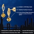 thumbnail image 2 of Gem Stone King 10K Yellow Gold Yellow Citrine Stud Dangle Earrings for Women | 0.64 Cttw | Gemstone November Birthstone | Round 4.5MM, 2 of 6