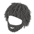 thumbnail image 3 of Abbraccia Knitted Hat Beard Hat Headgear Comfortable Winter Cold Cap Knit Bearded Hats Cap for Running Travel Skiing Cycling Hiking Grey L, 3 of 10