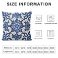 thumbnail image 5 of BANET Navy Blue Pillow Covers , Ethnic Carpet Pattern Design Decorative Throw Pillows Blue Print Cushion Pillow Covers for Sofa Couch Outdoor Decor White, 5 of 5