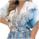 thumbnail image 3 of Mujeres Pantalones Cortos Casual Cuello en V Encaje Hasta Apretamiento Mono, Monos de Mujer Casual para Toda la Temporada, 3 of 5