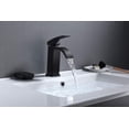 thumbnail image 4 of sumerain matte black bathroom faucet, single hole waterfall sink faucet, 4 of 6
