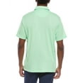 thumbnail image 2 of TailorByrd mens  Super Soft Yarn-Dye Stripes Slub Polo Shirt, s, Green, 2 of 3