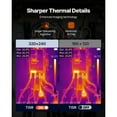 thumbnail image 2 of KFFKFF Thermal Imaging Camera, 320 x 240 TISR Resolution, Infrared Camera with 2MP Visual Lens, 160 x 120 IR Resolution, 25 Hz Refresh Rate, Temperature Range -4°F to 1022°F, 2 of 9