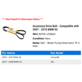thumbnail image 2 of Accessory Drive Belt - Compatible with 2007 - 2010 BMW X5 2008 2009, 2 of 2