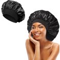 thumbnail image 1 of Hat Gorro para Dormir, Gorro De Satén con Banda Elástica Ancha, Gorro De Dormir Suave Satinado, Gorro De Seda para el Cuidado del Cabello Rizado (A)…, 1 of 4