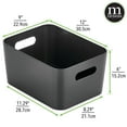 thumbnail image 4 of mDesign Small Metal Kitchen Storage Container Bin with Handles, 2 Pack, Black, 4 of 8