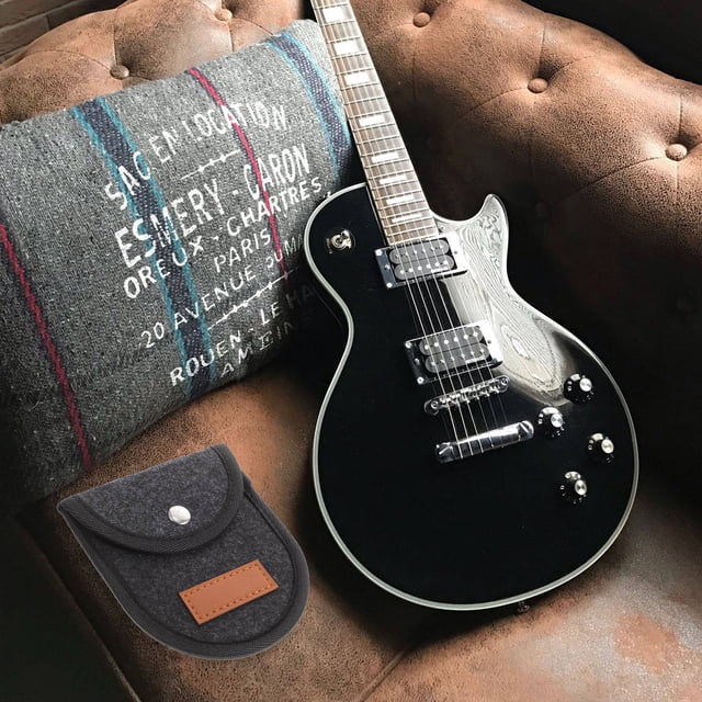 unbranded Bolsa Para Accesorios De Guitarra Púas Y Capo De Color Negro Para Uso Universal