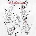 thumbnail image 2 of Women's One Hundred and One Dalmatians Character Names Graphic Tee White X Large, 2 of 4