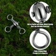 thumbnail image 4 of Dr.Fish 30PCS Stainless Steel Fishing 3 Way Swivels Solid Rid Ring Lures Rolling Tackles Connector 0.86in 65Lb, 4 of 7