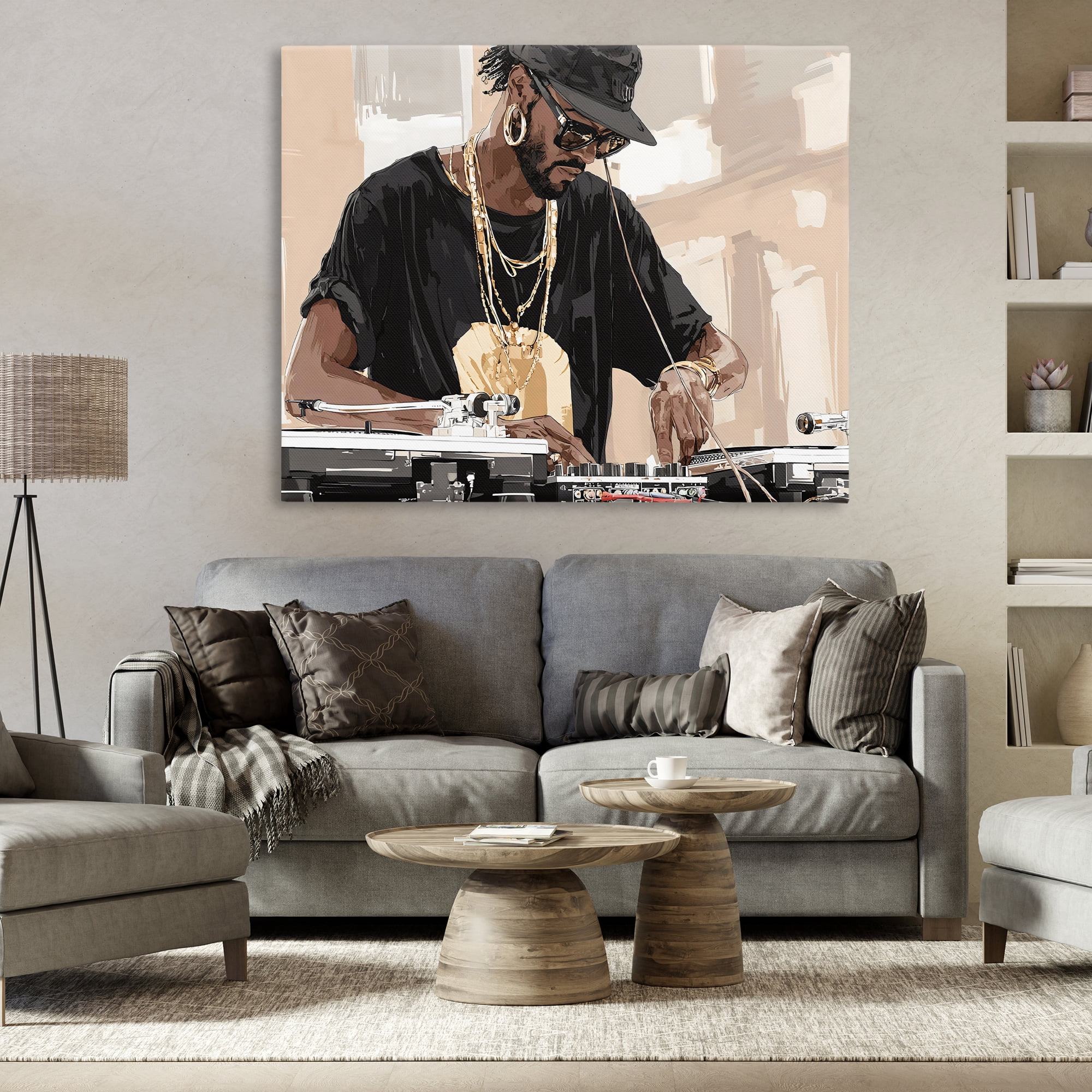 Stupell Industries Timeless DJ with Urban Rhythm Canvas Wall Art, design by Franklyn Gregory