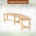thumbnail image 3 of Gymax Patio Curved Bench for 2-3 People Outdoor Loveseat for Backyard Garden Natural, 3 of 7
